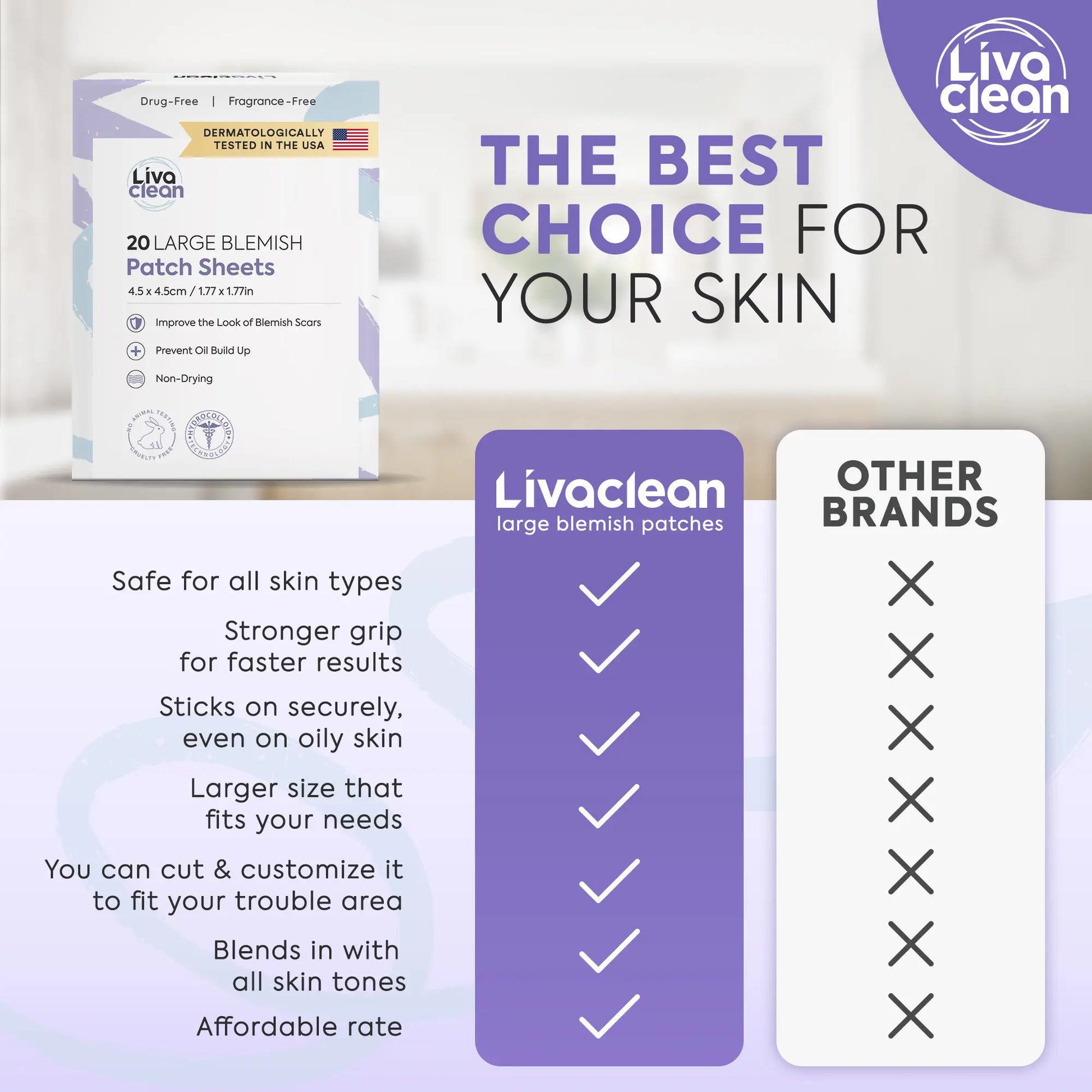 Overnight. Gone by morning. | Hydrocolloid Acne Patches