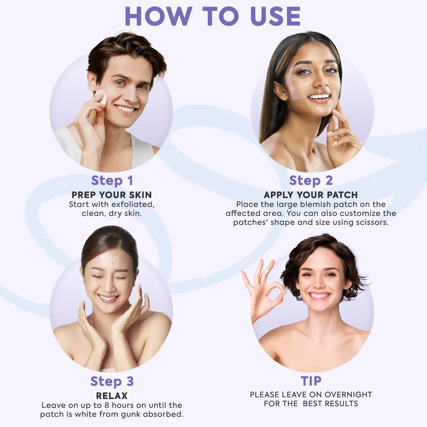 Overnight. Gone by morning. | Hydrocolloid Acne Patches