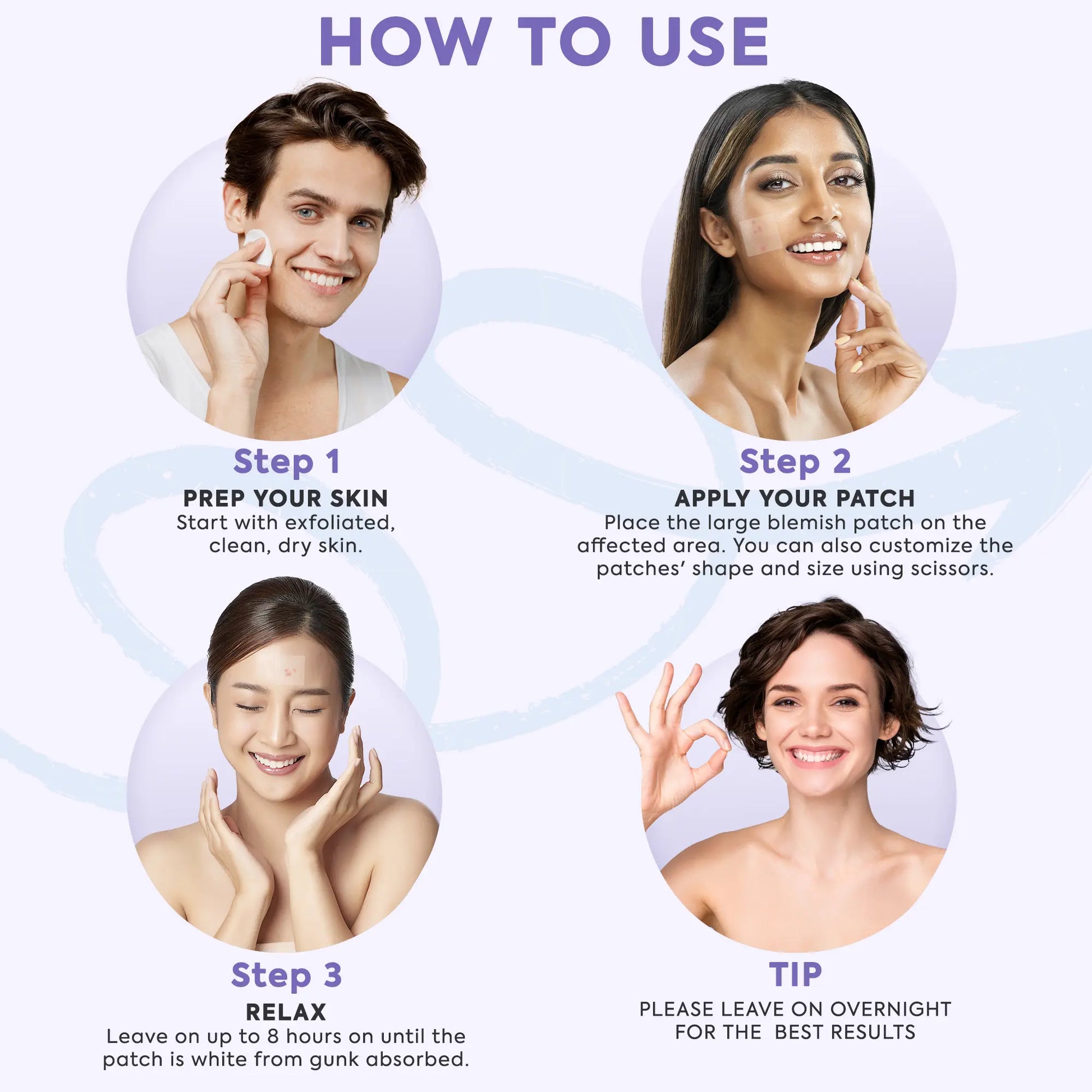 Overnight. Gone by morning. | Hydrocolloid Acne Patches