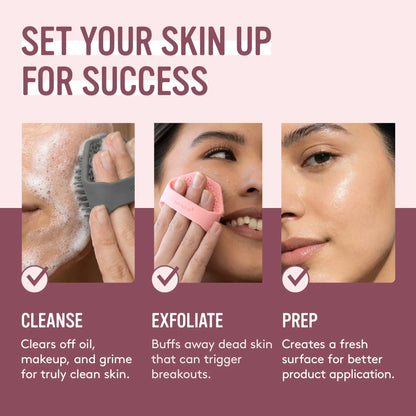 Sud Scrub Face Scrubber – Antimicrobial Silicone Facial Cleansing Brush for Acne, Blackheads, Pores & Sensitive Skin | Exfoliating Face Cleanser Tool for Oily Skin, Dead Skin Removal, Deep Clean, Skincare Tool for Men & Women